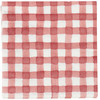 Pack of 20 Disposable Paper Napkins - Red & White Gingham Print - 5x5 - Cottage Collection from Primitives by Kathy