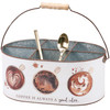 Decorative Galvanized Metal Caddy Bucket With Handle - Coffee Is Always A Good Idea from Primitives by Kathy