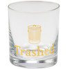 On The Rocks Glass - Trashed - Gold Trash Can Design 9 Ounce from Primitives by Kathy