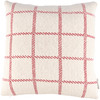 Decorative Cotton Throw Pillow - Red & Cream Gingham Design 18x18 from Primitives by Kathy