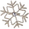 Set of 4 Decorative Napkin Rings - Silver Snowflake Design 3 Inch from Primitives by Kathy