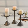 Set of 3 Decorative Metal Candle Holders - Funnel Design With Metal Coil Accents from Primitives by Kathy