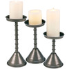 Set of 3 Decorative Metal Candle Holders - Funnel Design With Metal Coil Accents from Primitives by Kathy