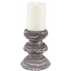 Decorative Wooden Candle Holder Antiqued Distressed Design - 6 Inch - Farmhouse Collection from Primitives by Kathy
