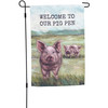 Double Sided Polyester Garden Flag - Weclome To Our Pig Pen - 12x18 - Farmhouse Collection from Primitives by Kathy