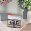 Decorative Wooden Block Sign - Farmhouse Dairy Cows In Field 5x5 from Primitives by Kathy