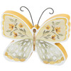 Decorative Wooden Yellow Butterfly Figurine 6 Inch x 4.5 Inch from Primitives by Kathy