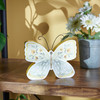Decorative Wooden Yellow Butterfly Figurine 6 Inch x 4.5 Inch from Primitives by Kathy
