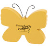 Decorative Wooden Yellow Butterfly Figurine 6 Inch x 4.5 Inch from Primitives by Kathy