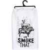 Cotton Kitchen Dish Towel - I'd Smoke That (Cow Pig & Chicken) 28x28 from Primitives by Kathy