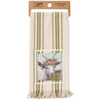 Cotton Kitchen Dish Towel - Farmhouse Goat With Floral Crown 20x28 from Primitives by Kathy