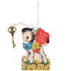 Double Sided Hanging Wooden Ornament - Vintage Donkey Key To My Heart 4x6 - Valentine Collection from Primitives by Kathy