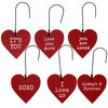 Set of 6 Heart Shaped Wooden Ornaments - 2x2 - Valentine Collection from Primitives by Kathy