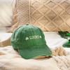 Adjustable Cotton Baseball Cap - Shamrock Lucky - Green & White from Primitives by Kathy