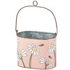 Set of 2 Decorative Metal Buckets - Bumblebees & Daisy Flowers - Garden Collection from Primitives by Kathy