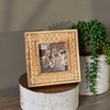 Decorative Woven Bamboo Photo Picture Frame (Fits 4x4 Photo) - Beach Collection from Primitives by Kathy