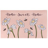 Decorative Entryway Door Mat Area Rug - Home Sweet Home Bumblebees & Daisies 34x20 from Primitives by Kathy