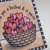 Decorative Wooden Block Sign - Love You A Bushel & A Peck - Bowl Of Hearts 4x4 from Primitives by Kathy