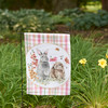 Decorative Double Sided Garden Flag - Bunny Rabbits & Spring Flowers 12x18 from Primitives by Kathy