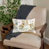 Decorative Cotton Throw Pillow - Bunny Rabbits & Spring Flowers 18x12 from Primitives by Kathy