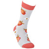 Colorfully Printed Cotton Novelty Socks - Strawberry Print Design - Garden Collection from Primitives by Kathy