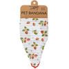 Small Cotton Pet Dog Bandana - Strawberry Print Design - 16x16 from Primitives by Kathy