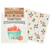 Set of 2 Swedish Dishcloths - Farm Fresh Strawberries Design - Garden Collection from Primitives by Kathy