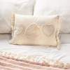 Decorative Cotton Throw Pillow With Fringe - Textured Heart Design 15x10 from Primitives by Kathy