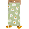 Cotton Kitchen Dish Towel - Daisy Flowers Print Design 20x26 - Garden Collection from Primitives by Kathy