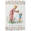 Double Sided Garden Flag - Share Happiness - Woman Child & Bunny Rabbit 12x18 from Primitives by Kathy