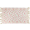 Decorative Entryway Door Mat Area Rug - Pink Florals With Tassels 34x20 from Primitives by Kathy