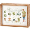 Decorative Inset Wooden Box Sign Decor - Topiary Gardening 10x8 from Primitives by Kathy