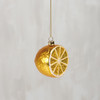 Glitter Accents Lemon Glass Christmas Ornament 3.25 Inch from Primitives by Kathy