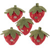 Set of 5 Decorative Strawberry Shaped Refrigerator Magnets from Primitives by Kathy