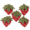 Set of 5 Decorative Strawberry Shaped Refrigerator Magnets from Primitives by Kathy