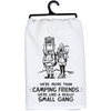 Cotton Kitchen Dish Towel - Camping Friends - A Small Gang 28x28 - Lake & Cabin Collection from Primitives by Kathy