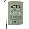 Double Sided Garden Flag - Welcome To Campsite - Drinks Are Cold 12x18 from Primitives by Kathy