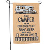 Double Sided Garden Flag - Bring Beer Open Door Camper Policy 12x18 from Primitives by Kathy