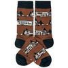 Colorfully Printed Cotton Novelty Socks - Happy Camper from Primitives by Kathy