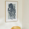 Decorative Framed Canvas Wall Art Decor - Octopus - 20x30 - Beach Collection from Primitives by Kathy