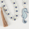 Decorative Beaded Garland With Seahorse Medallion - 62.5 Inch Long - Beach Collection from Primitives by Kathy