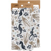 Cotton Linen Blend Kitchen Dish Towel - Seahorses & Sea Plants 20x26 - Beach Collection from Primitives by Kathy