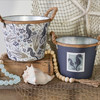 Set of 2 Decorative Metal Buckets - Seahorses & Starfish - Beach Collection from Primitives by Kathy