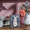 Decorative Wooden Box Sign Decor - Bunny Rabbit & Roses 5x6 from Primitives by Kathy