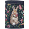 Double Sided Decorative Garden Flag - Snuggling Bunny Rabbit & Spring Flowers 12x18 from Primitives by Kathy