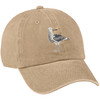 Adjustable Cotton Baseball Cap - Seagull Bird With A Fry - Sand Colored from Primitives by Kathy