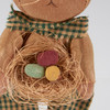 Decorative Bunny Doll Ornament Holding Easter Egg Nest - 4.5 Inch from Primitives by Kathy