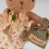 Hanging Bunny Doll Ornament Holding Flowers & Bag Of Seeds 4.5 Inch from Primitives by Kathy