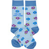 Colorfully Printed Cotton Novelty Socks - You Are MomAzing - Floral Print - Mother's Day Collection from Primitives by Kathy