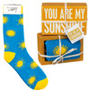 Decorative Box Sign & Pair of Socks Set (You Are My Sunshine) from Primitives by Kathy